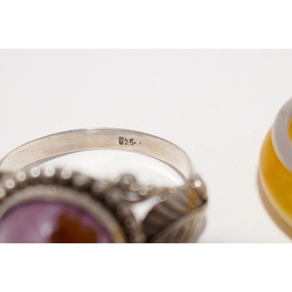 925 Sterling Silver Ring Lot Size 6-8.5 - Picture 4 of 12